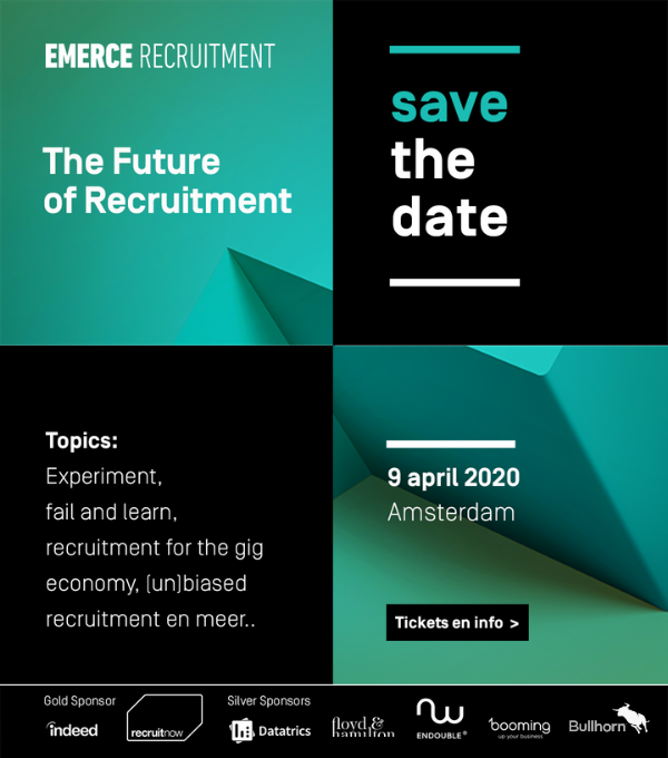 Emerce Recruitment 2020 gaat over de laatste online en technologische innovaties in recruitment en HR. De nieuwste online ontwikkelingen en trends op het gebied van sourcing, analytics, tooling, campaigning en geïntegreerde recruitment-campagnes worden ge